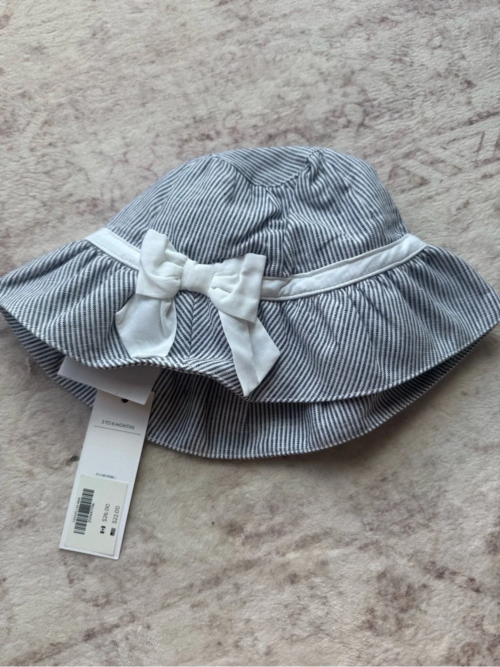 Janie and Jack baby girl Sunhat 3-6m nwt